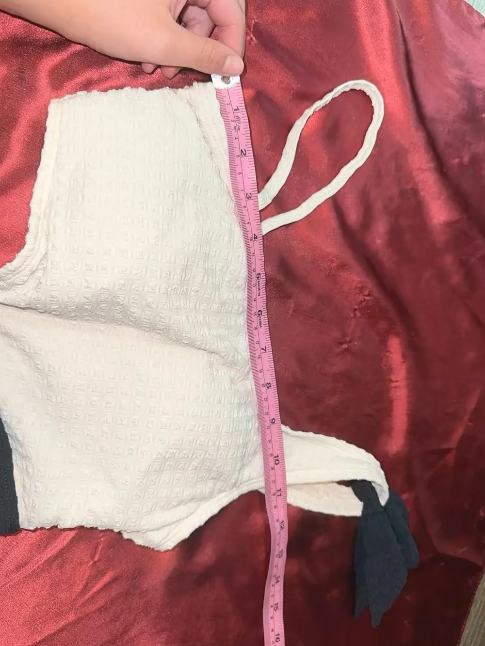 GB girls Two-Tone Cream and Black One-Piece Swimsuit
